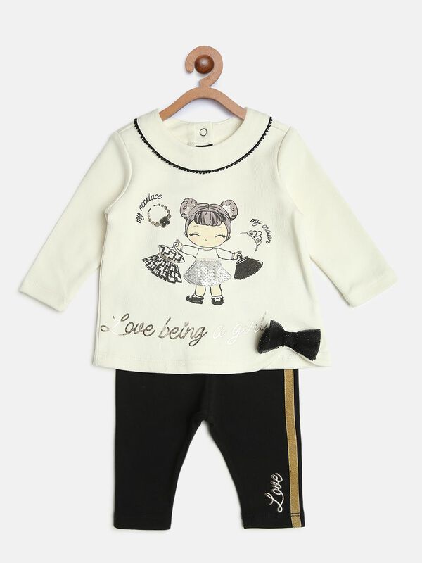 Printed T-Shirt - Leggings Set (2Pc) image number null